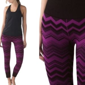 Lululemon Ebb to Street Chevron Leggings Heathered Regal Plum Size 6